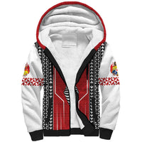 Custom Tonga Rugby Sherpa Hoodie Mate Maa Kupesi Style LT9 Unisex Red - Polynesian Pride