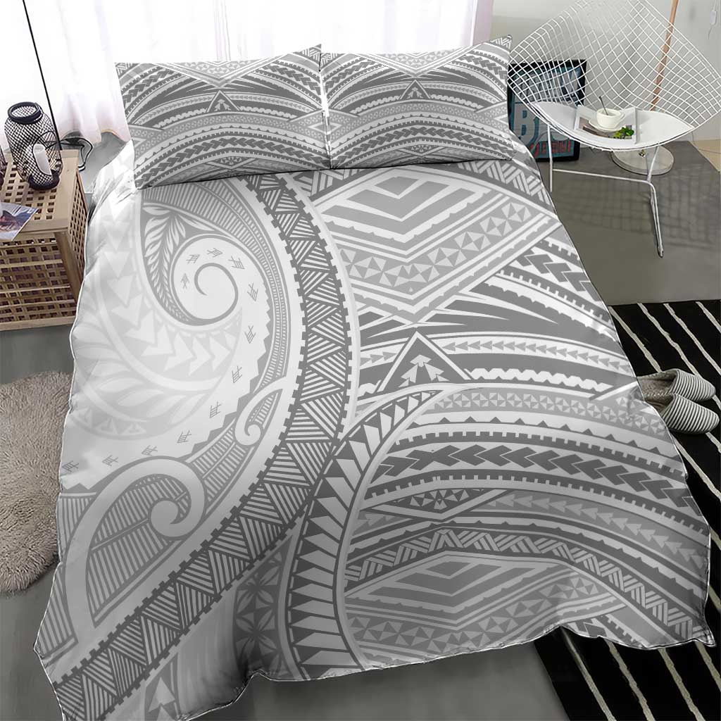 American Samoa White Sunday Bedding Set Polynesian Lotu Tamaiti - Polynesian Pride