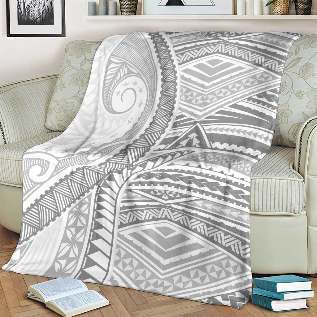 American Samoa White Sunday Blanket Polynesian Lotu Tamaiti - Polynesian Pride