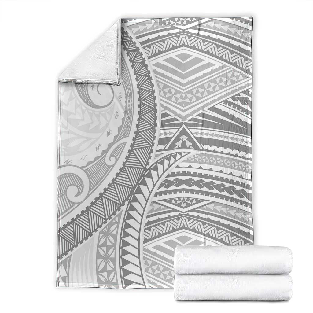 American Samoa White Sunday Blanket Polynesian Lotu Tamaiti - Polynesian Pride
