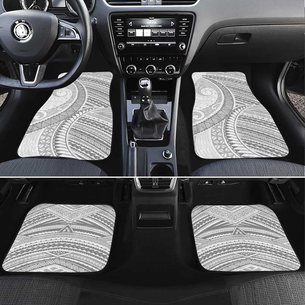 American Samoa White Sunday Car Mats Polynesian Lotu Tamaiti - Polynesian Pride