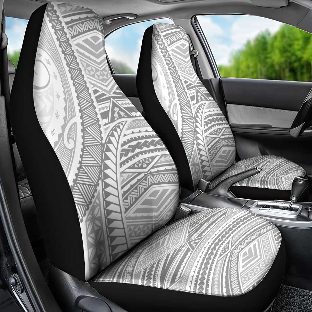 American Samoa White Sunday Car Seat Cover Polynesian Lotu Tamaiti - Polynesian Pride