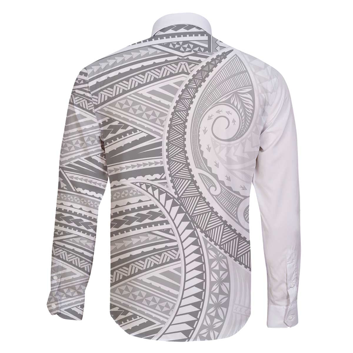 American Samoa White Sunday Family Matching Off The Shoulder Long Sleeve Dress and Hawaiian Shirt Polynesian Lotu Tamaiti - Polynesian Pride