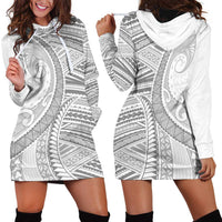 American Samoa White Sunday Hoodie Dress Polynesian Lotu Tamaiti - Polynesian Pride