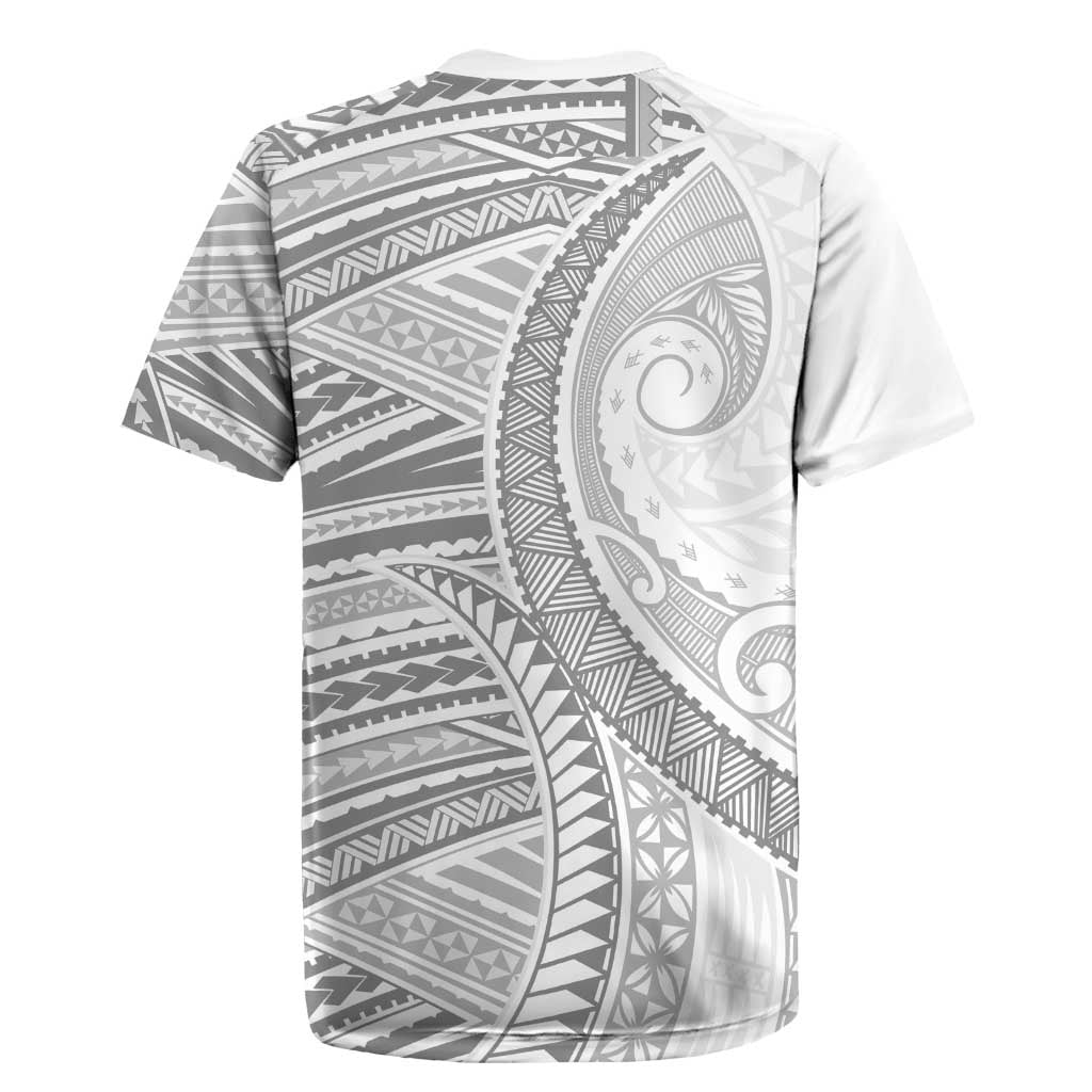 American Samoa White Sunday Rugby Jersey Polynesian Lotu Tamaiti - Polynesian Pride