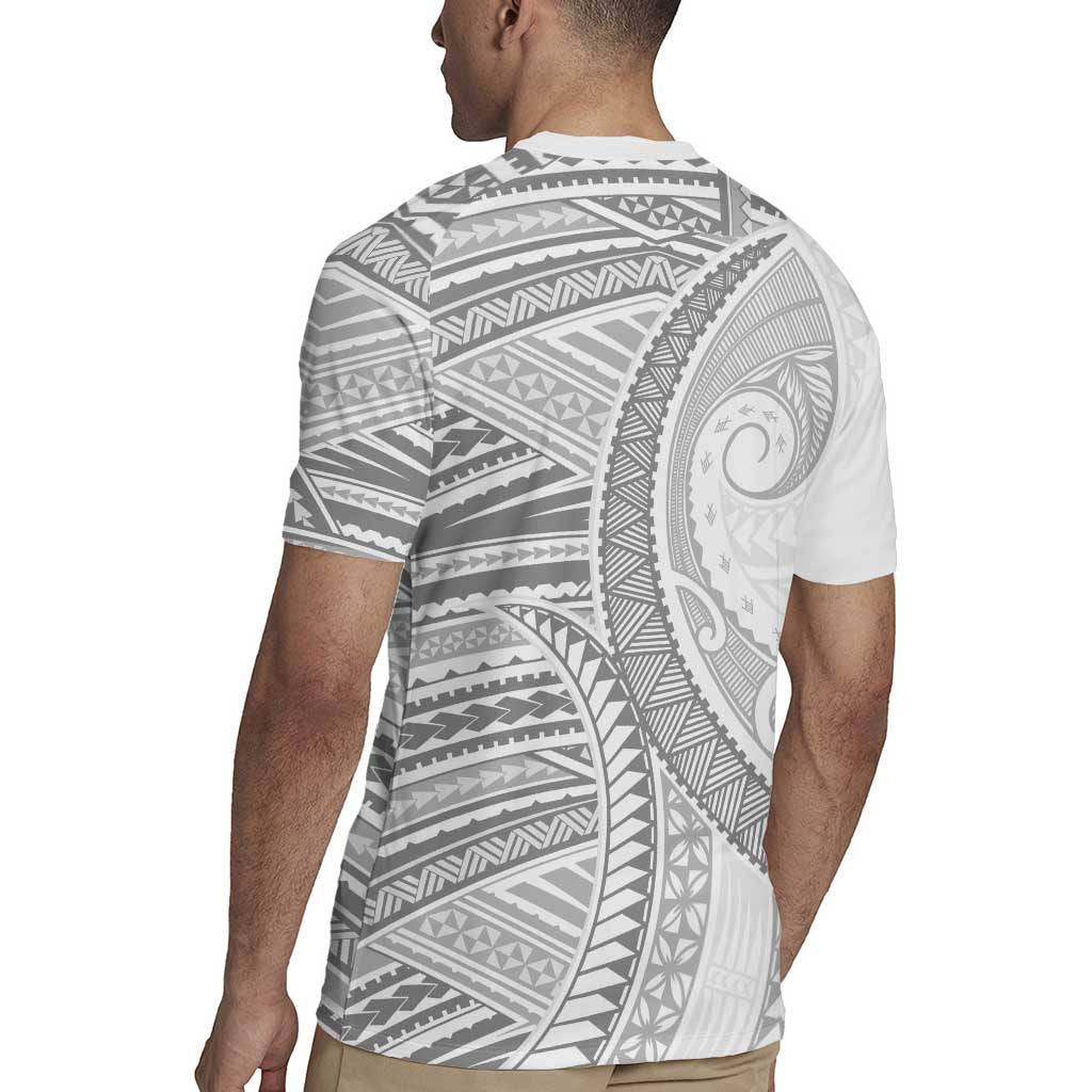 American Samoa White Sunday Rugby Jersey Polynesian Lotu Tamaiti - Polynesian Pride
