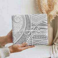 American Samoa White Sunday Wrapping Paper Polynesian Lotu Tamaiti - Polynesian Pride