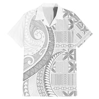Niue White Sunday Family Matching Mermaid Dress and Hawaiian Shirt Niuean Lotu Tamaiti Hiapo Pattern - Polynesian Pride