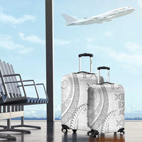 Niue White Sunday Luggage Cover Niuean Lotu Tamaiti Hiapo Pattern - Polynesian Pride