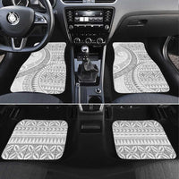 Polynesian White Sunday Car Mats Lotu Tamaiti Melanesian Pattern - Polynesian Pride
