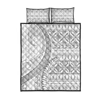 Polynesian White Sunday Quilt Bed Set Lotu Tamaiti Melanesian Pattern - Polynesian Pride