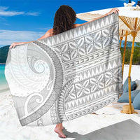 Polynesian White Sunday Sarong Lotu Tamaiti Melanesian Pattern - Polynesian Pride