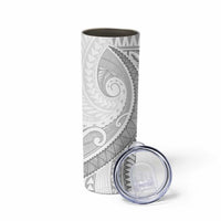 Polynesian White Sunday Skinny Tumbler Lotu Tamaiti Melanesian Pattern - Polynesian Pride