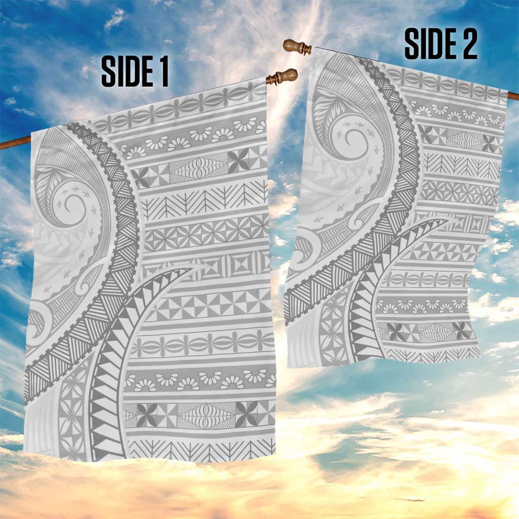 Tokelau White Sunday Garden Flag Lotu Tamaiti Ngatu Tokelau Feletoa Manulua - Polynesian Pride