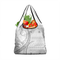 Tokelau White Sunday Grocery Bag Lotu Tamaiti Ngatu Tokelau Feletoa Manulua - Polynesian Pride