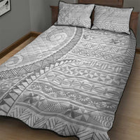 Tokelau White Sunday Quilt Bed Set Lotu Tamaiti Ngatu Tokelau Feletoa Manulua - Polynesian Pride