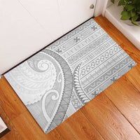 Tokelau White Sunday Rubber Doormat Lotu Tamaiti Ngatu Tokelau Feletoa Manulua - Polynesian Pride