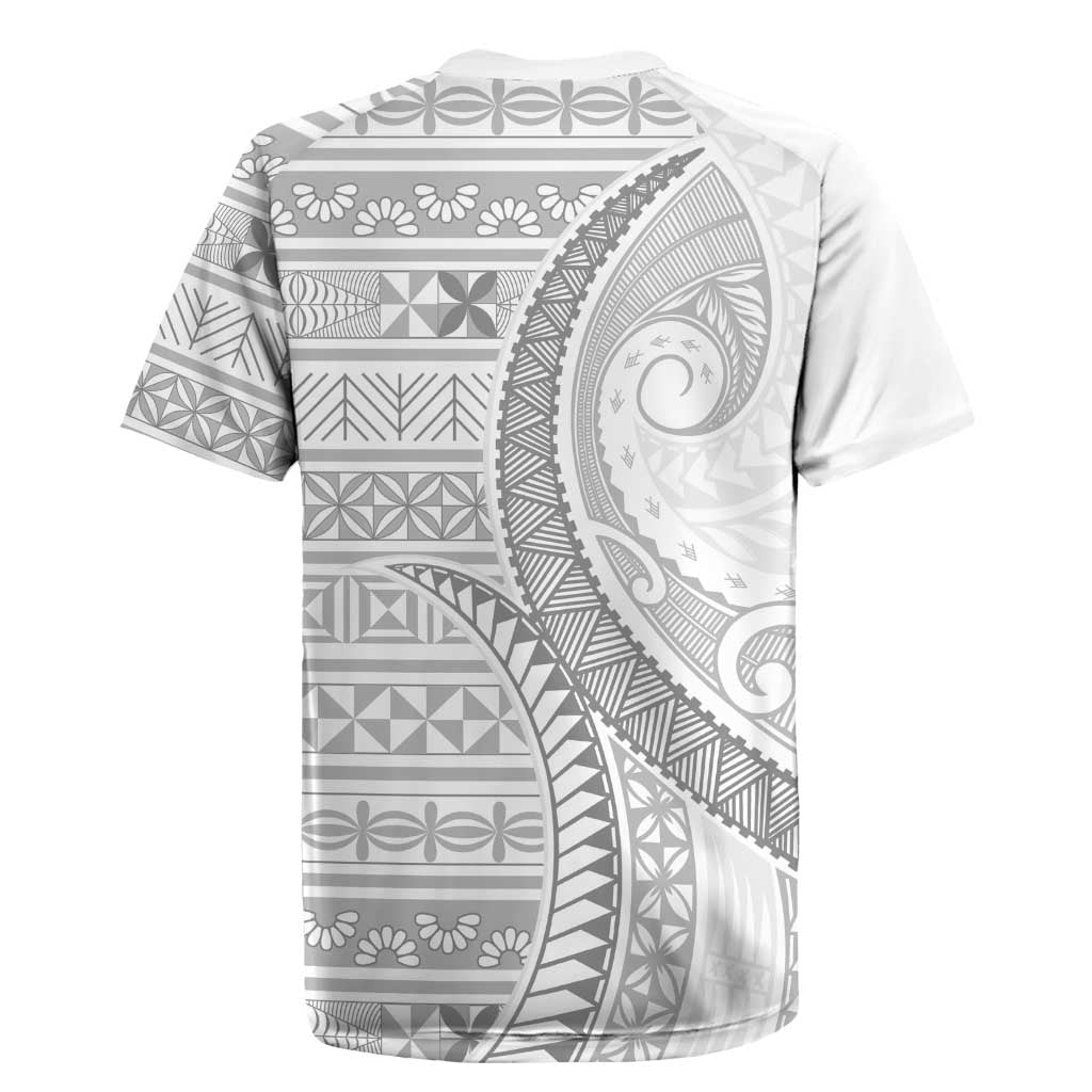 Tokelau White Sunday Rugby Jersey Lotu Tamaiti Ngatu Tokelau Feletoa Manulua - Polynesian Pride