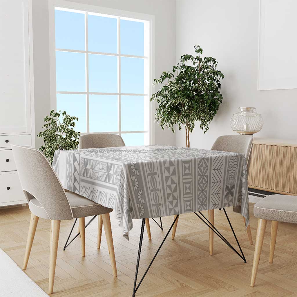 Tokelau White Sunday Tablecloth Lotu Tamaiti Ngatu Tokelau Feletoa Manulua - Polynesian Pride