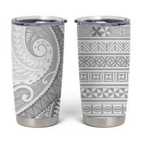 Tokelau White Sunday Tumbler Cup Lotu Tamaiti Ngatu Tokelau Feletoa Manulua - Polynesian Pride