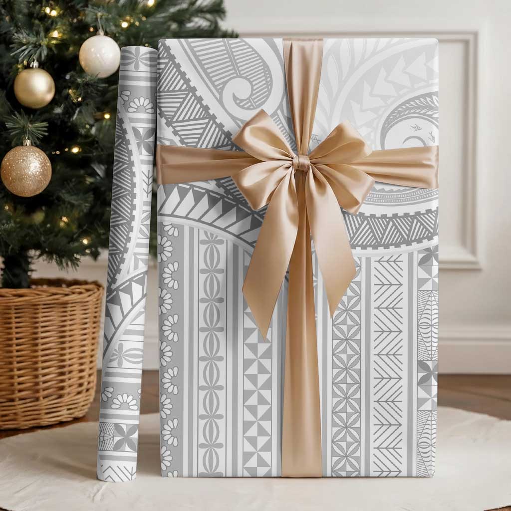 Tokelau White Sunday Wrapping Paper Lotu Tamaiti Ngatu Tokelau Feletoa Manulua - Polynesian Pride