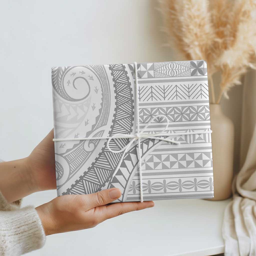 Tokelau White Sunday Wrapping Paper Lotu Tamaiti Ngatu Tokelau Feletoa Manulua - Polynesian Pride