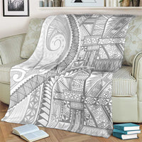 Tonga White Sunday Blanket Lotu Tamaiti Ngatu Tribal - Polynesian Pride