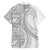 Tonga White Sunday Family Matching Off The Shoulder Long Sleeve Dress and Hawaiian Shirt Lotu Tamaiti Ngatu Tribal - Polynesian Pride