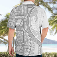 Tonga White Sunday Hawaiian Shirt Lotu Tamaiti Ngatu Tribal - Polynesian Pride