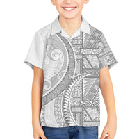 Tonga White Sunday Hawaiian Shirt Lotu Tamaiti Ngatu Tribal - Polynesian Pride