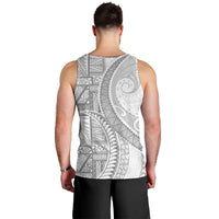 Tonga White Sunday Men Tank Top Lotu Tamaiti Ngatu Tribal - Polynesian Pride