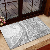 Tonga White Sunday Rubber Doormat Lotu Tamaiti Ngatu Tribal - Polynesian Pride