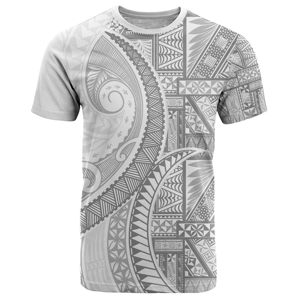 Tonga White Sunday T Shirt Lotu Tamaiti Ngatu Tribal - Polynesian Pride