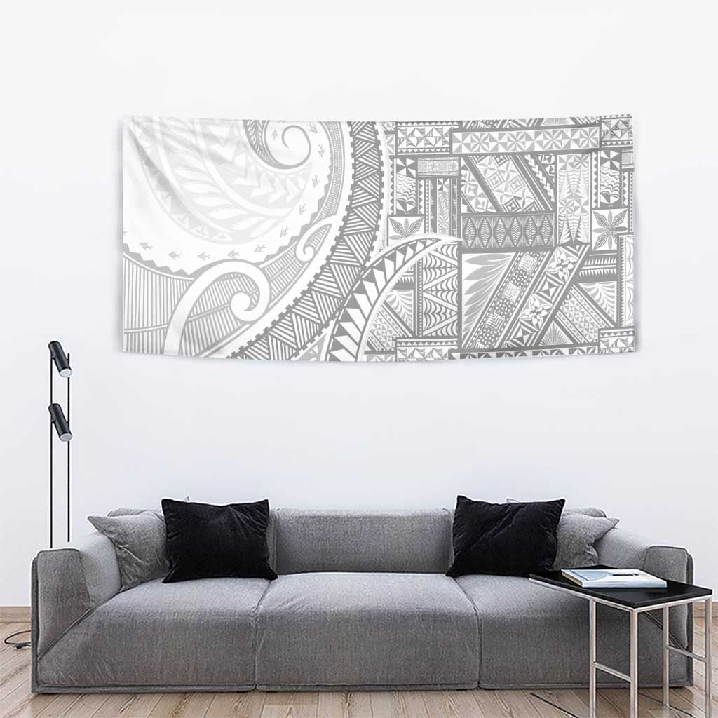 Tonga White Sunday Tapestry Lotu Tamaiti Ngatu Tribal - Polynesian Pride