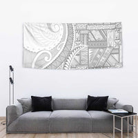 Tonga White Sunday Tapestry Lotu Tamaiti Ngatu Tribal - Polynesian Pride