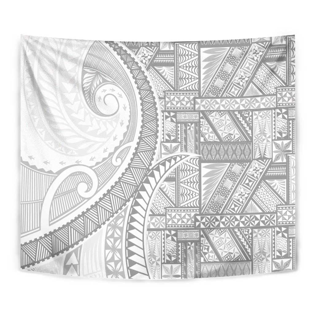 Tonga White Sunday Tapestry Lotu Tamaiti Ngatu Tribal - Polynesian Pride