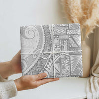 Tonga White Sunday Wrapping Paper Lotu Tamaiti Ngatu Tribal - Polynesian Pride
