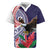 American Samoa Bald Eagle Personalized Rugby Jersey Polynesian Teuila Flowers - Polynesian Pride
