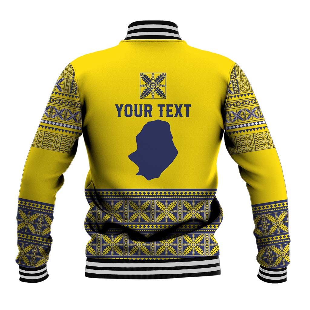 Niue Crab Personalised Baseball Jacket Niuean Hiapo Pattern - Polynesian Pride