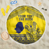 Niue Crab Personalised Beach Blanket Niuean Hiapo Pattern - Polynesian Pride