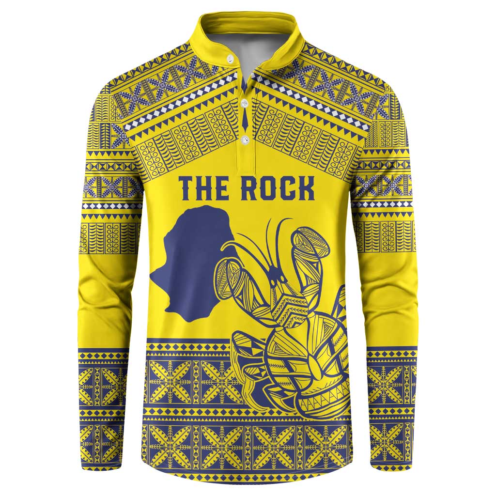 Niue Crab Personalised Button Sweatshirt Niuean Hiapo Pattern - Polynesian Pride