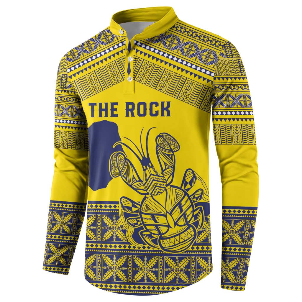 Niue Crab Personalised Button Sweatshirt Niuean Hiapo Pattern - Polynesian Pride