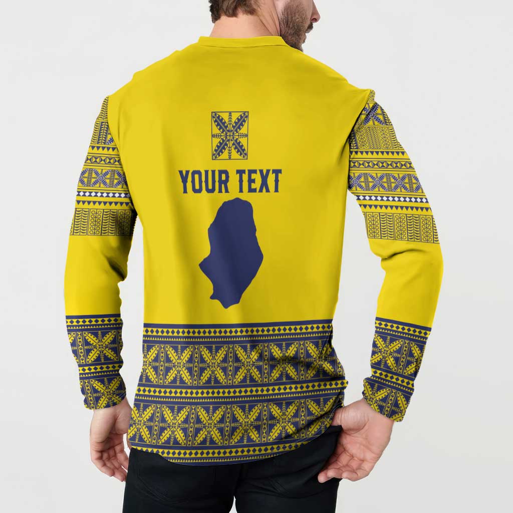 Niue Crab Personalised Button Sweatshirt Niuean Hiapo Pattern - Polynesian Pride