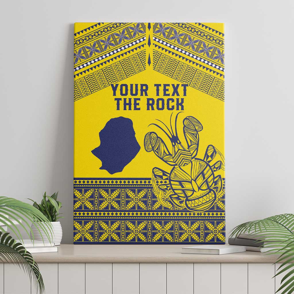 Niue Crab Personalised Canvas Wall Art Niuean Hiapo Pattern LT9 - Polynesian Pride