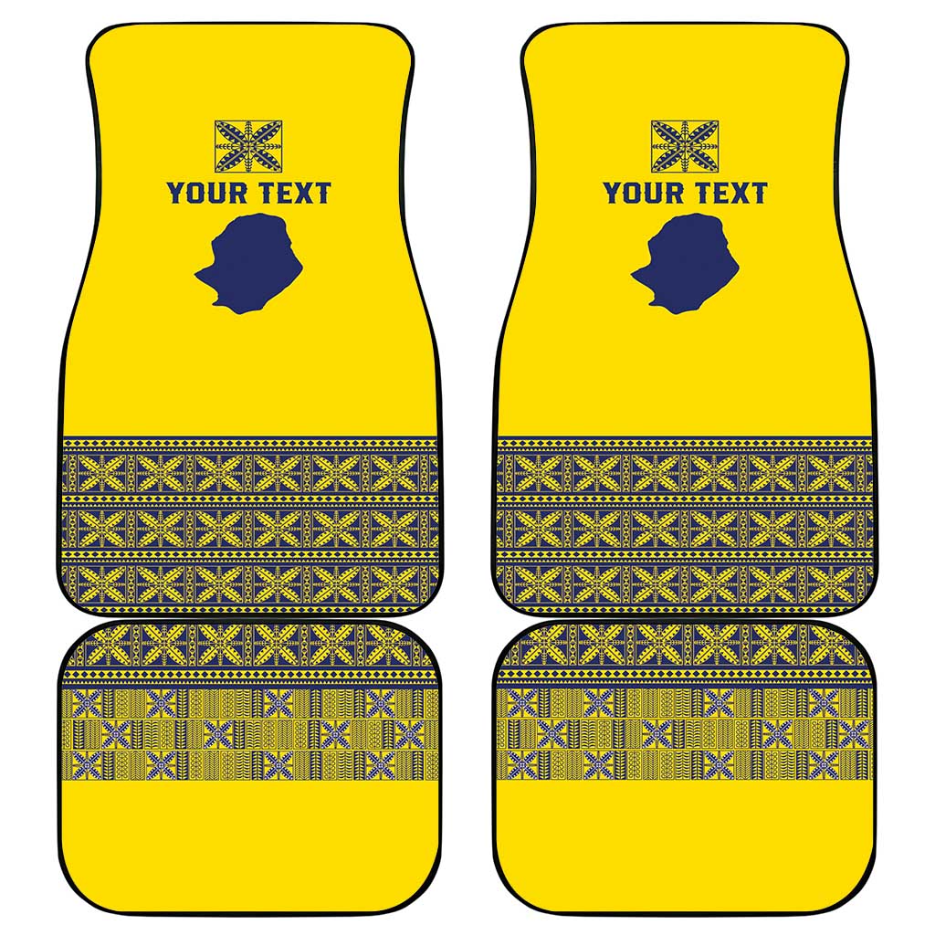 Niue Crab Personalised Car Mats Niuean Hiapo Pattern LT9 - Polynesian Pride