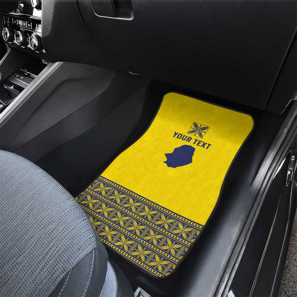 Niue Crab Personalised Car Mats Niuean Hiapo Pattern LT9 - Polynesian Pride