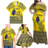 Niue Crab Personalised Family Matching Off Shoulder Maxi Dress and Hawaiian Shirt Niuean Hiapo Pattern - Polynesian Pride
