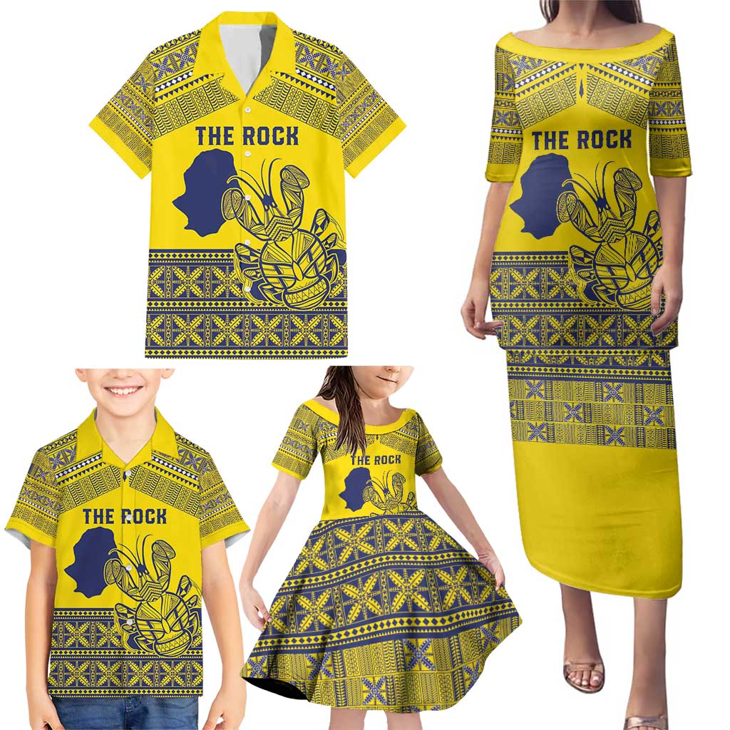 Niue Crab Personalised Family Matching Puletasi and Hawaiian Shirt Niuean Hiapo Pattern - Polynesian Pride