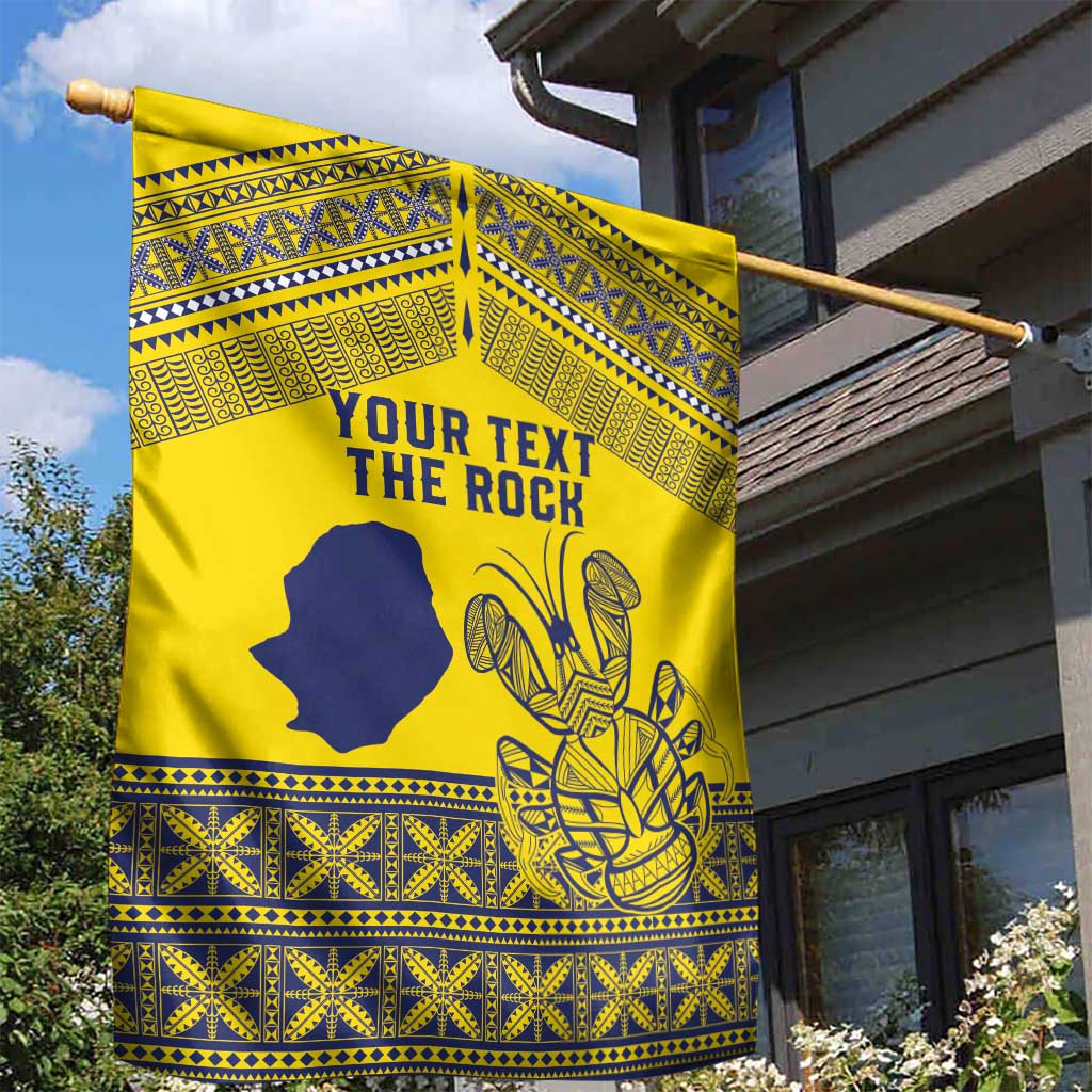 Niue Crab Personalised Garden Flag Niuean Hiapo Pattern - Polynesian Pride