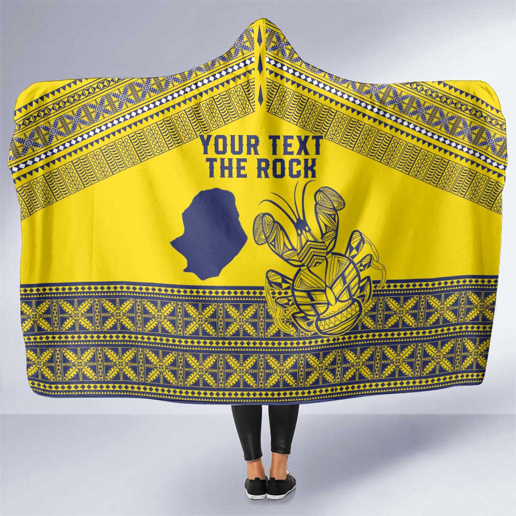 Niue Crab Personalised Hooded Blanket Niuean Hiapo Pattern - Polynesian Pride